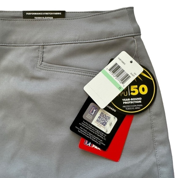 NWT PGA TOUR 17" Golf Skort with Comfort Stretch Waistband, Sleet, Size 8 - Picture 5 of 9